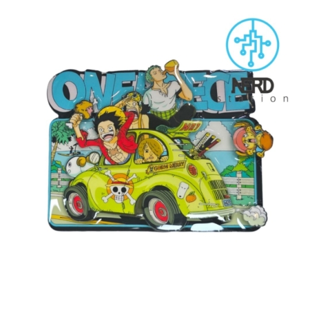 مگنت یخچال وان پیس طرح لوفی در ماشین